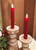 Fantastic Craft - Set of 2 Moving Flame LED Taper Candles - Red Wax - 7" Tall - Remote Included