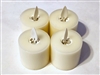 Fantastic Craft - Extra Set of 4 Rechargeable Flameless LED Tealights - Cream Colored Wax - 1.5" x 1.5" - Remote Ready