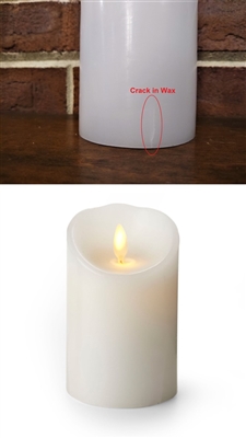 SCRATCH & DENT SPECIAL! - Luminara - Flameless LED Candle - Indoor - Wax - White - Remote Ready - 3" x 4"