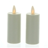 Luminara - Flameless LED Candles - Set of 2 x 3-Inch Votives - Ivory ABS Plastic - Remote Ready