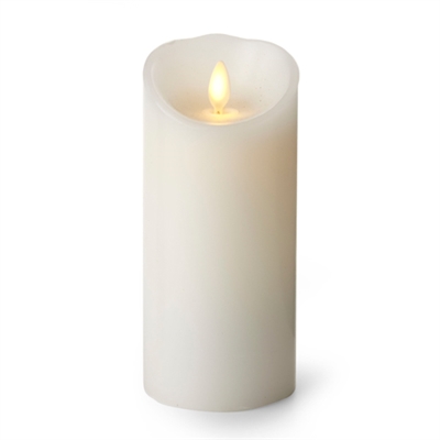 Luminara - Flameless LED Candle - Indoor - Unscented White Wax - Remote Ready - 3" x 8"