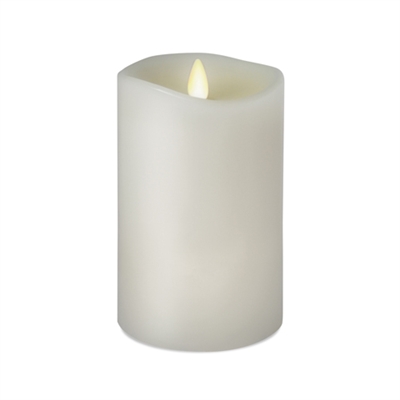 Luminara - 360-Degree Flameless LED Candle - Indoor - Unscented White Wax - Remote Ready - 3" x 6"