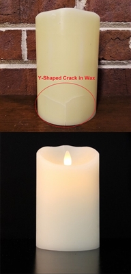 SCRATCH & DENT SPECIAL! - Luminara - Flameless LED Candle - Indoor - Wax - Ivory - Remote Ready - 3.5" x 5"