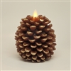 Luminara - Flameless LED Candles - Pine Cone Shape - 3.25-Inch x 4-Inch - Brown Wax - Remote Ready