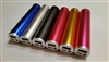 USB Power Bank With Flashlight - 2600mAh Rechargeable Li-Ion Battery - Tubular Aluminum Housing