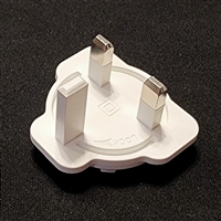 UK (United Kingdom) - Round Interchangeable Power Plug (WHITE) - Works with AC to DC Wall Power Adapters That Accept  Round Interchangeable Power Plugs - Works with Battery Eliminator Kits