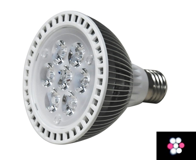 PAR30 LED Plant Grow Light Bulb- 10.5W (7 x 1.5W LEDs) - 5 White:2 Red LEDs