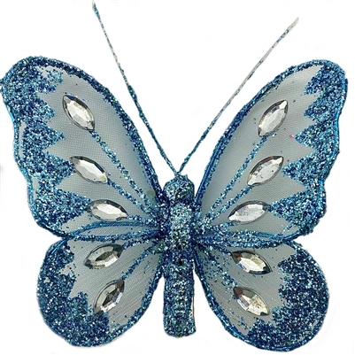 8cm Butterfly Blue  0208107