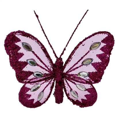8cm Butterfly Fuchsia  0208122