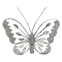 8cm Butterfly Silver  0208185