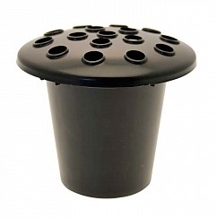 Black Grave Pot (Pack 5) With Lid. 0608400