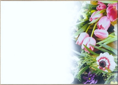 Large Sympathy Card Spring Flowers. 1560072