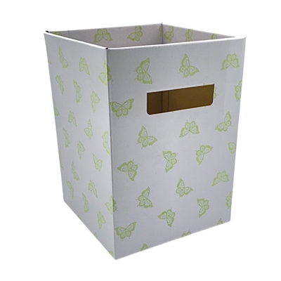 Flower Box White/Lime Butterfly (pack10)