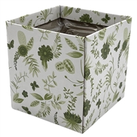 Lined Box Small White/Green
