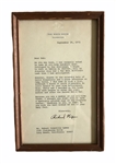 1972 Richard Nixon "President's All Time Baseball Team" Letter to Bob Lemon!