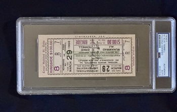 Muhammad Ali & Ernie Terrell - PSA Authenticated & Slabbed Autographed Full Ticket - Ali vs. Terrell (1966 / original bout date)