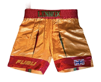 Lennox Lewis Fight-Worn / Used Promotional Boxing Trunks Champion HOF!