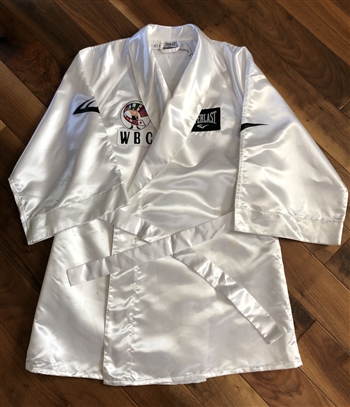 RARE Lennox Lewis' WBC Training Autographed EVERLAST Boxing Robe!