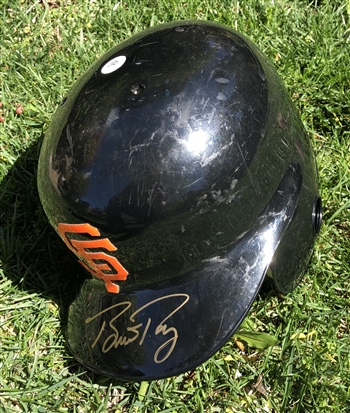 Buster Posey's 2012 San Francisco Giants Game-Worn and Autographed Batting Helmet with MLB Authentication!