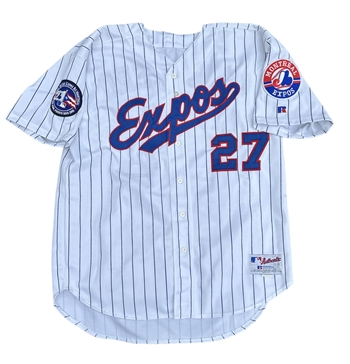 2003 Vladimir Guerrero's Montreal Expos Puerto Rico Series Game-Worn Home Pinstripe Jersey #27