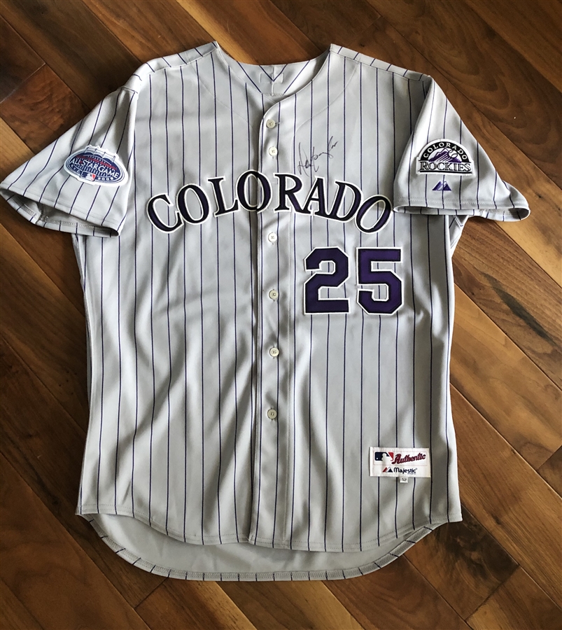 2008 Colorado Rockies MLB All Star Game Jersey was worn by