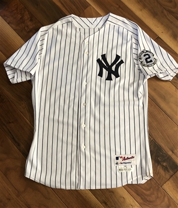 Austin Romine New York Yankees Game-Used #62 White Pinstripe Jersey!