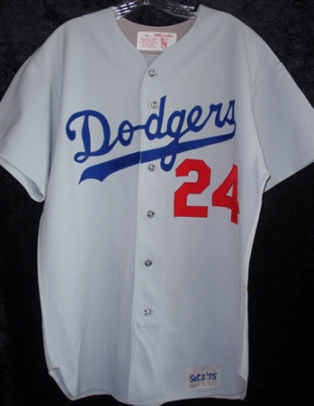 Walt Alston's 1975 L.A. Dodgers Game-Worn Road Jersey #24! {{ Retired # }}