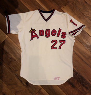 Vintage Tony Solaita's 1977 California Angels Game Worn Home Jersey!