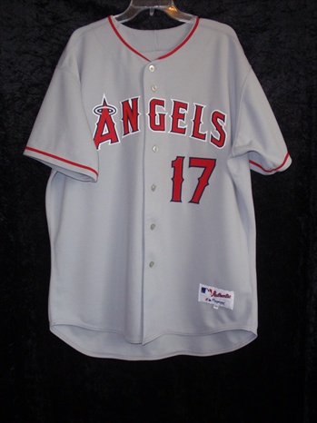 Darin Erstad's Los Angeles Angels Game Worn Road Jersey W/ All Propper Tagging