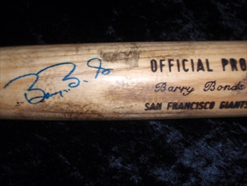 Barry Bonds San Francisco Giants Game-Used & Autographed Bat