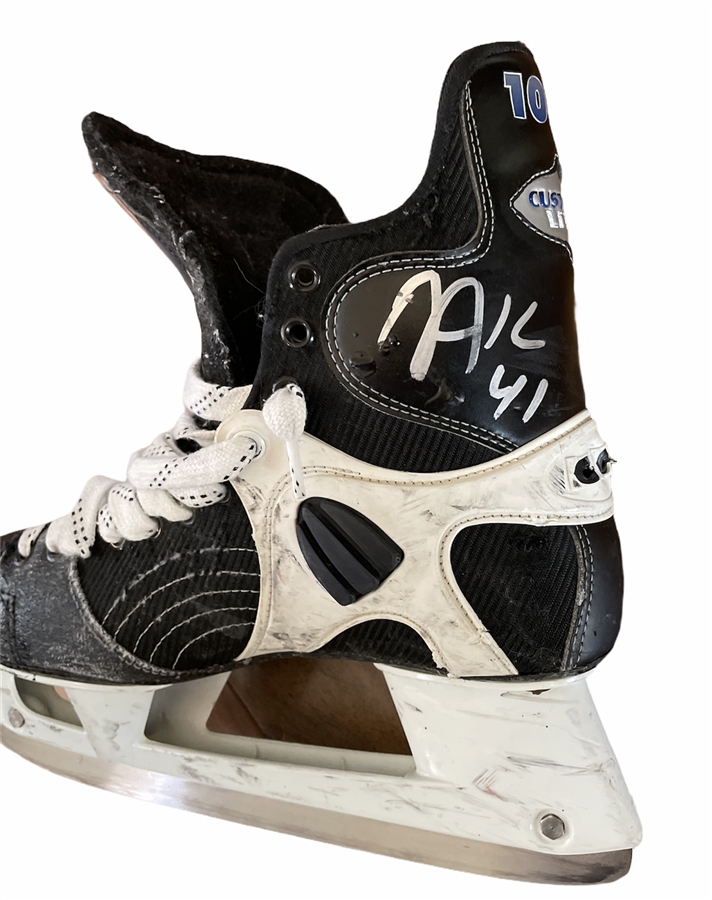 Jason Allison's Game Worn and 2X"s Autographed Custom Lite CCM 1052 NHL Hockey  Skates
