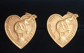 Circa 1960's Kansas City A's Cuff Links