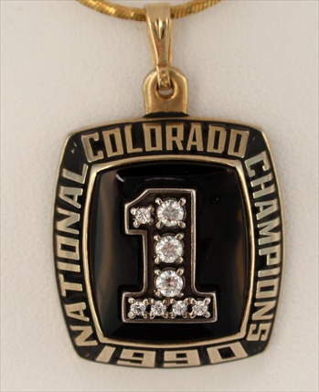 1990 Colorado Buffaloes National Champions 10K Gold Pendant made by Jostens!