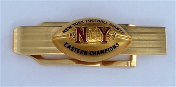 1959 New York Giants N.F.L. Eastern Division Champions 14K Gold Football Tie-Bar