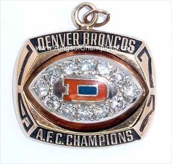 1977 Denver Broncos Super Bowl A.F.C. Champions 10K Gold & Diamond Pendant!