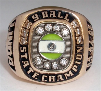 1985 Ladies 9-Ball Billards Championship 14K Gold Ring