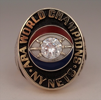 1974 New York Nets ABA "World Champions" 10K Gold Ring