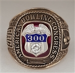 1960's ABC 300 "Perfect Game" 10K Gold Bowling Ring!