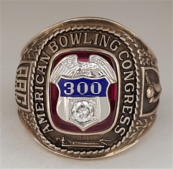 1960's ABC 300 "Perfect Game" 10K Gold Bowling Ring!