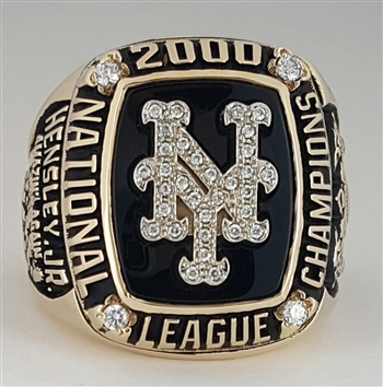 2000 New York Mets National League Champions 10K Yellow Gold Ring!