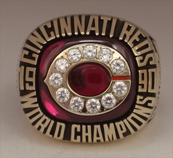 1990 Cincinnati Reds World Series Champions 10K Gold Ring! *Eric Davis*