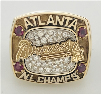 1996 Atlanta Braves World Series "National League" Champions 10K Gold  Ring!