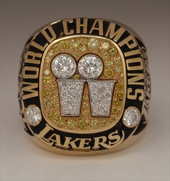 2001 Los Angeles Lakers NBA "World Champions" 14K Gold & Diamond *Real* Ring! *Shaquille O'Neal*