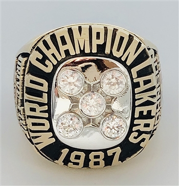 1987 Los Angeles Lakers NBA "World Champions" 10K Gold Ring!