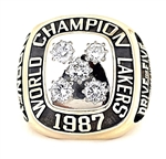 1987 Los Angeles Lakers NBA "World Champions" 14K Gold & Ring!
