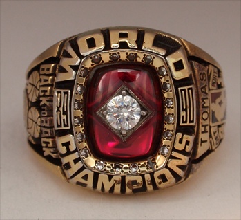 1990 Detroit Pistons NBA "World Champions" 14K Gold-Plated Ladies Ring