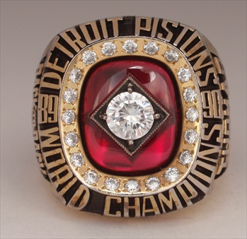 1990 Detroit Pistons NBA "World Champions" 14K Gold-Plated Ring