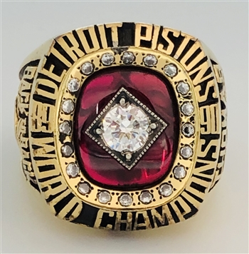 1990 Detroit Pistons NBA "World Champions" Gold-Plated Ring!