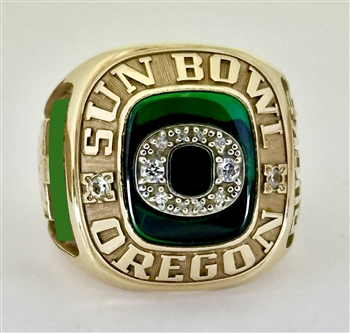 2003 Oregon Ducks Sun Bowl Champions 10K Gold Championship Ring!