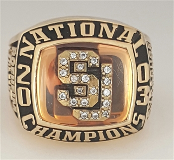 2003 Syracuse Orangemen NCAA "National Champions" 10K Gold Basketball Ring!